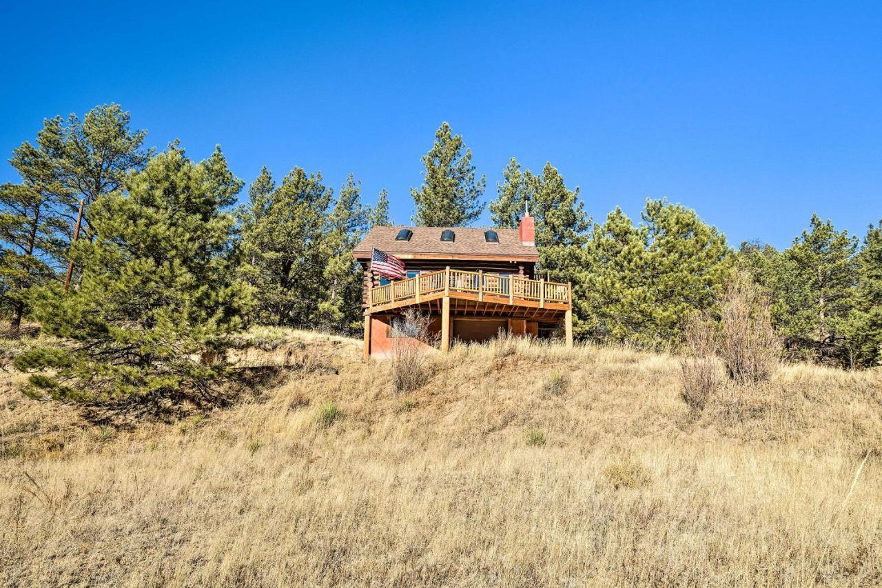 Classic Colorado Log Home With Mountain Views! Florissant Экстерьер фото