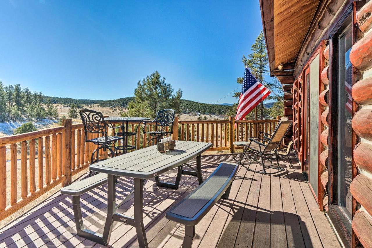 Classic Colorado Log Home With Mountain Views! Florissant Экстерьер фото