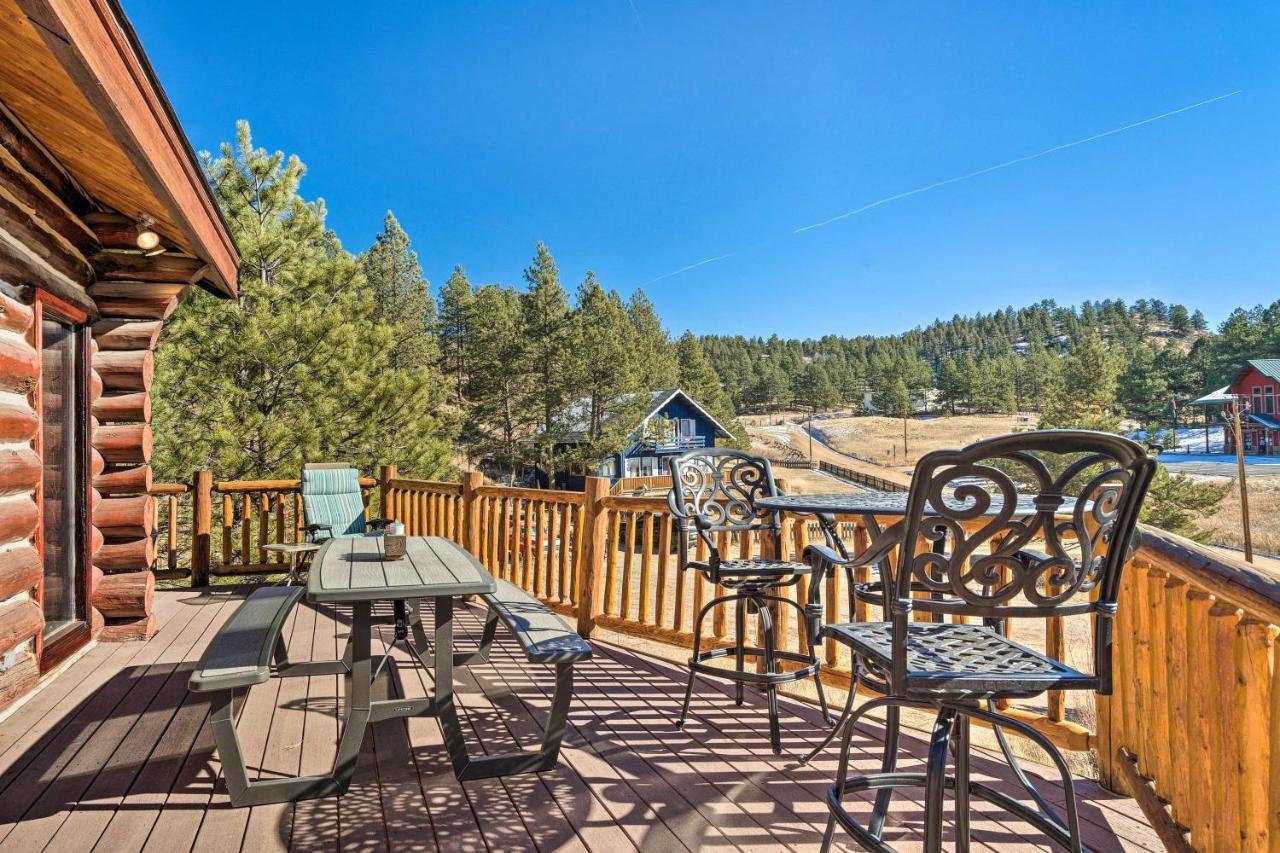 Classic Colorado Log Home With Mountain Views! Florissant Экстерьер фото